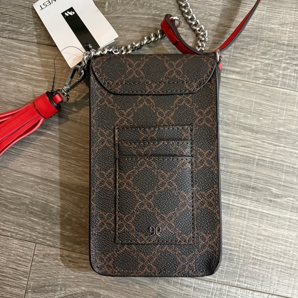 NWT Nine West Springy Mini Brown Cyber Red Crossbody Bag Purse - Picture 3 of 4